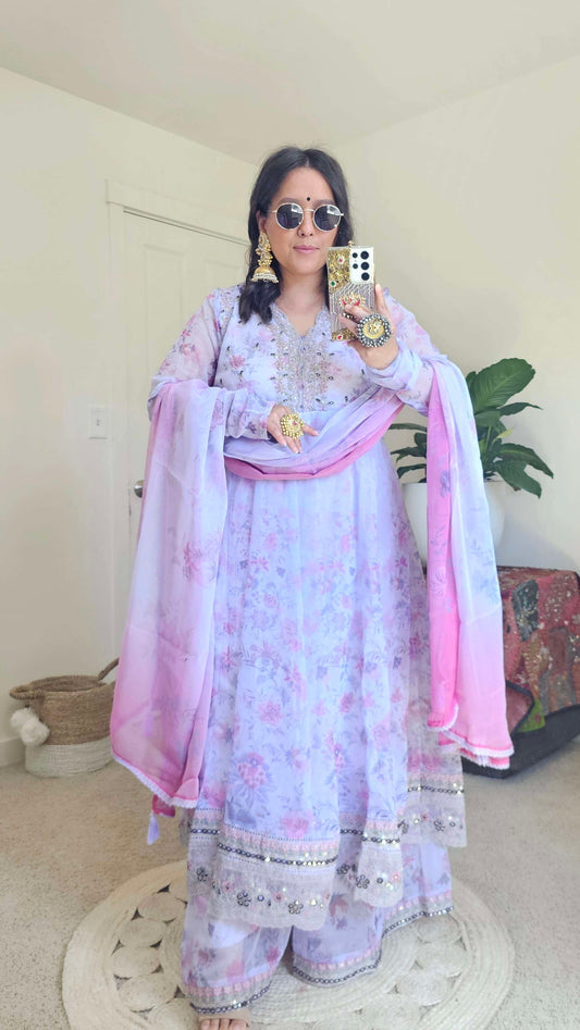 SANAM ANARKALI PURPLE