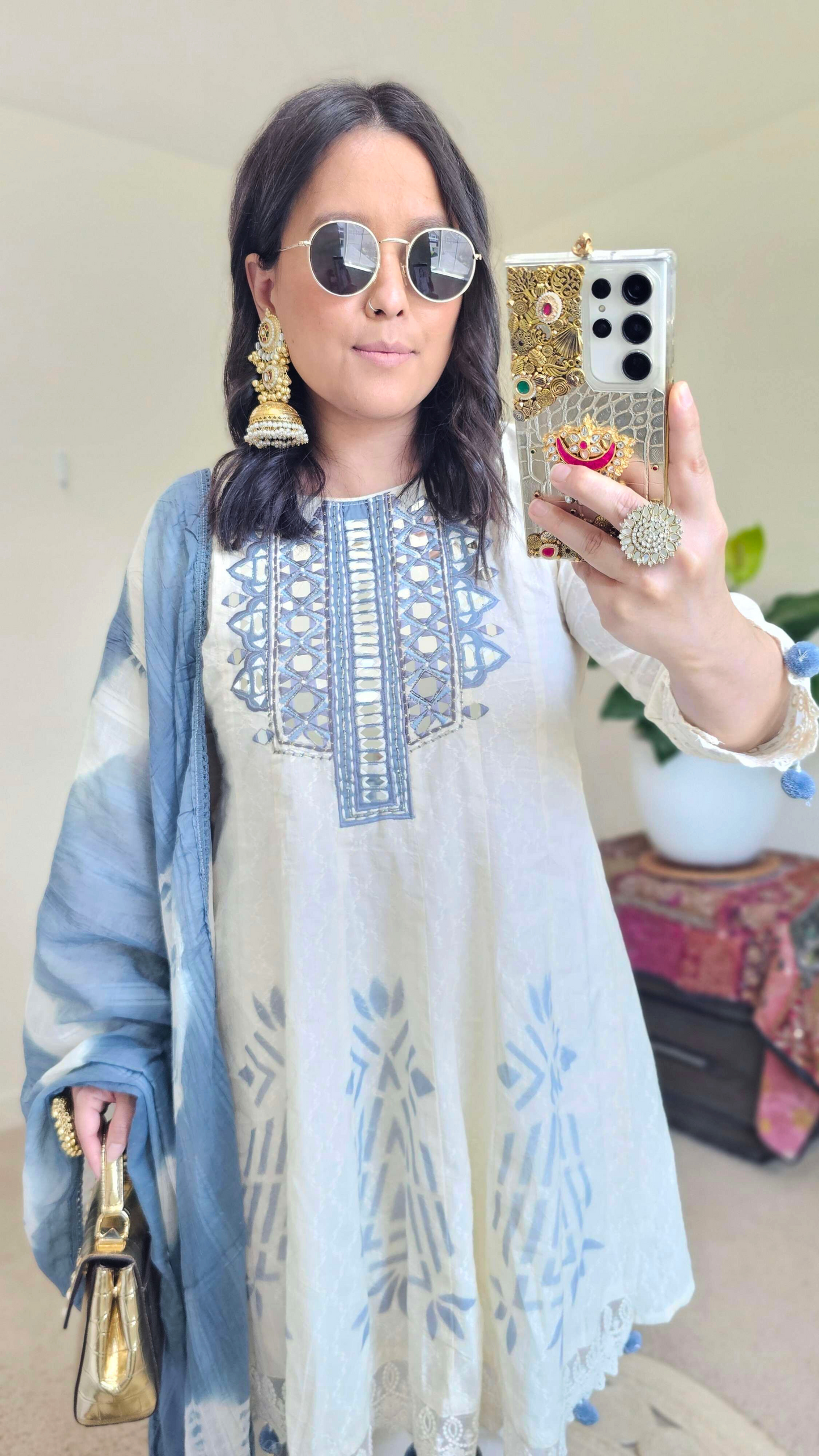 BARSHA ANARKALI BLUE