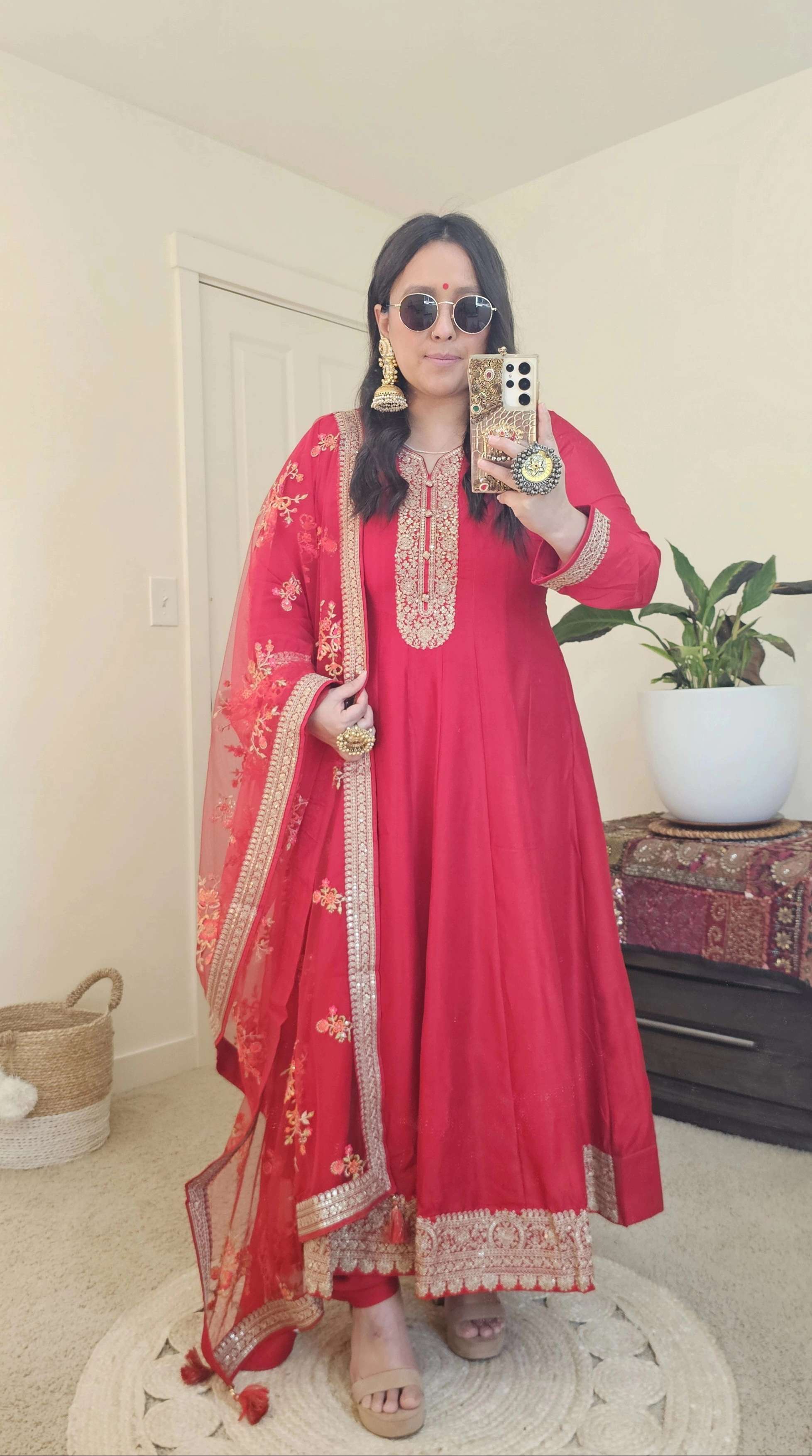 KANCHI ANARKALI RED