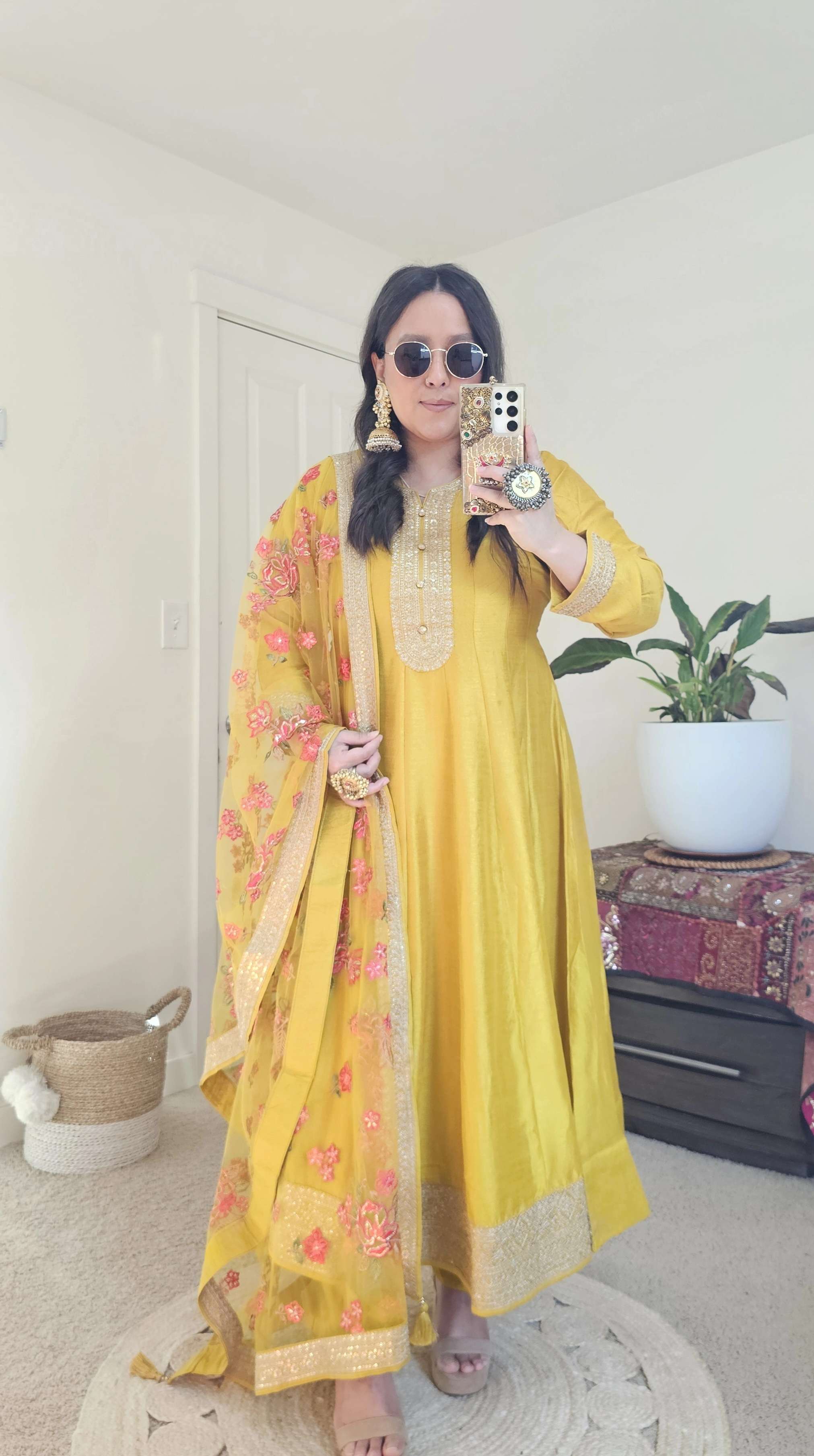 KANCHI ANARKALI YELLOW
