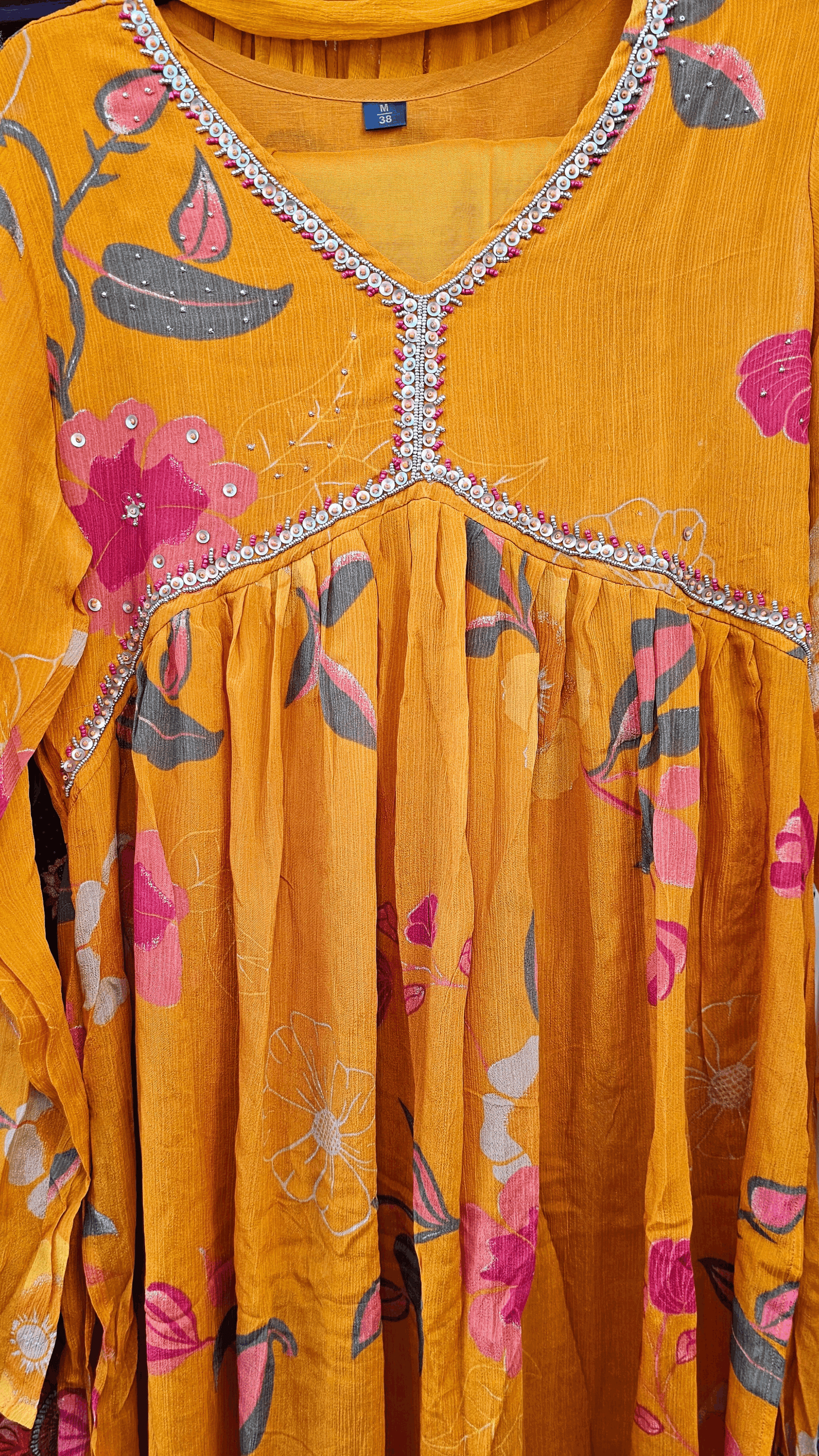 Aita mustard yellow alia naira cut chinnon set