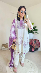 BARSHA ANARKALI PURPLE