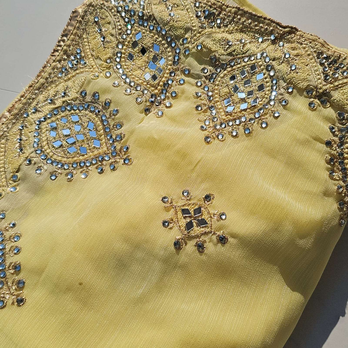 CHUNARI SAREE YELLOW