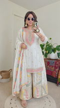 MAIYA SHARARA OFF-WHITE