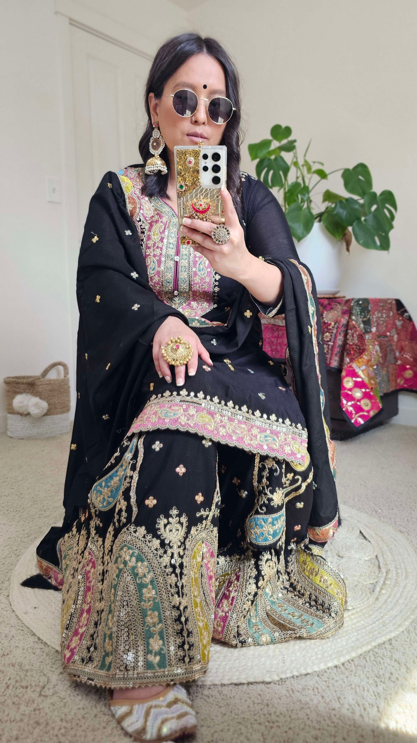 MAIYA SHARARA BLACK