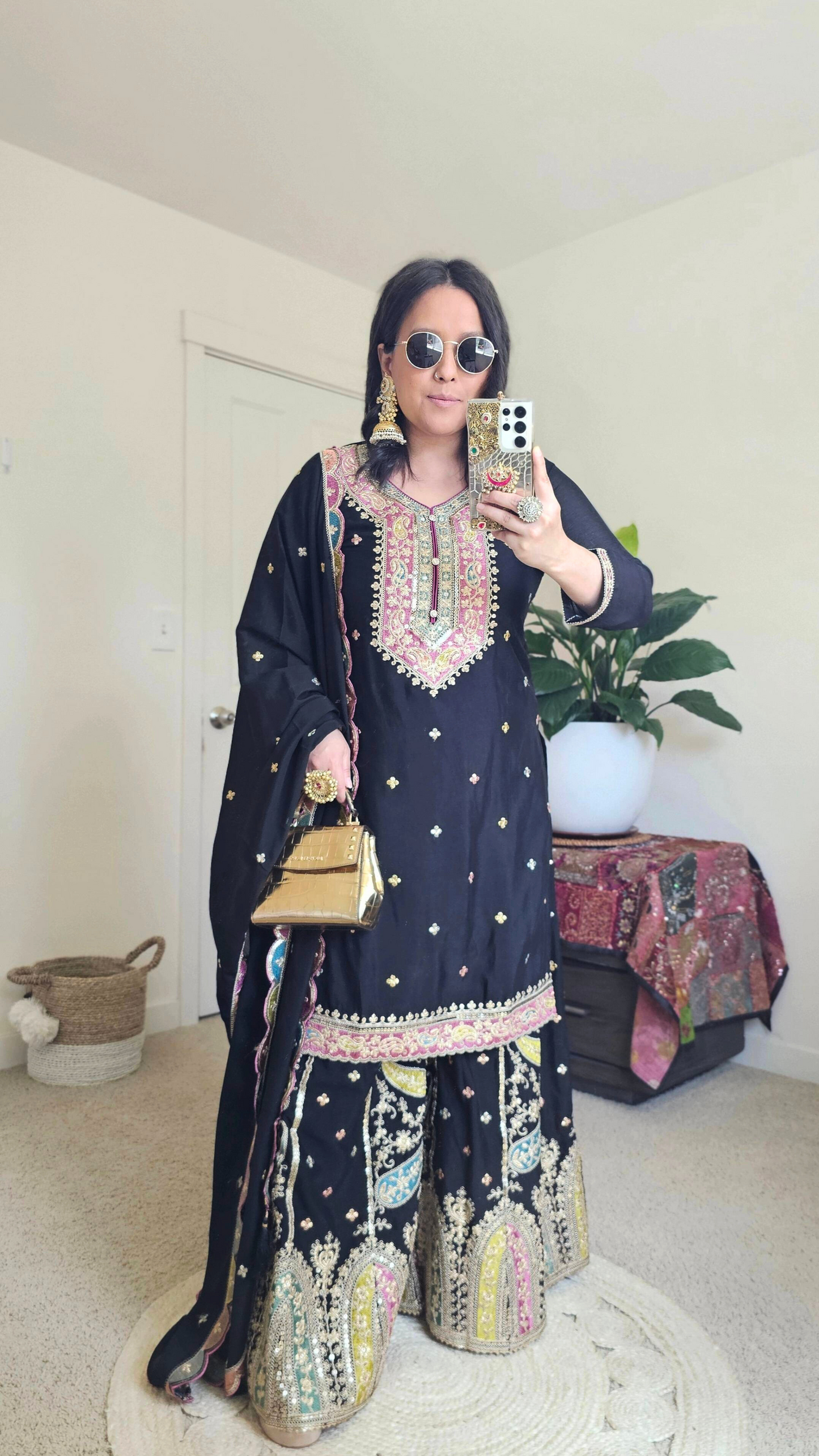 MAIYA SHARARA BLACK