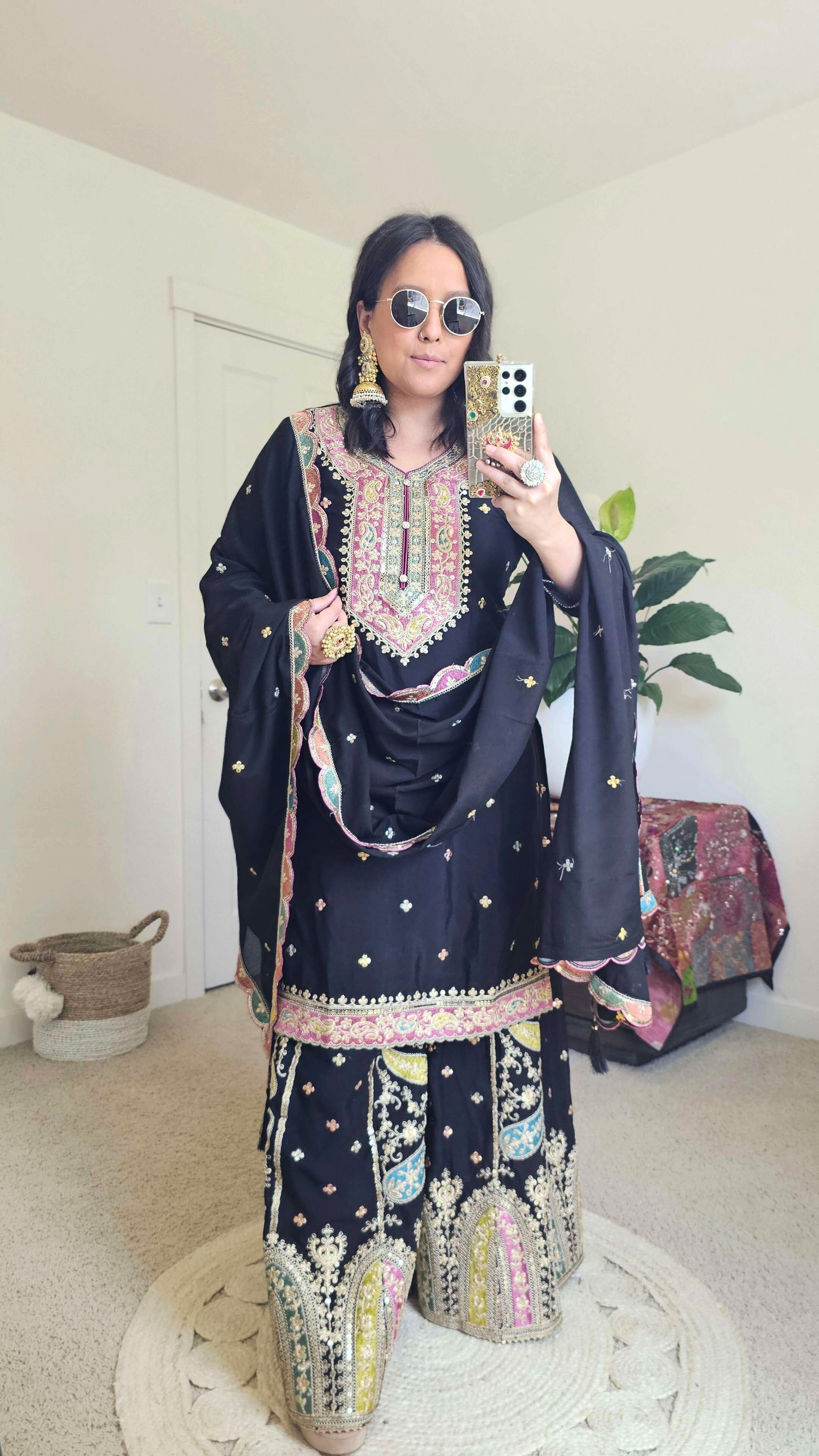 MAIYA SHARARA BLACK