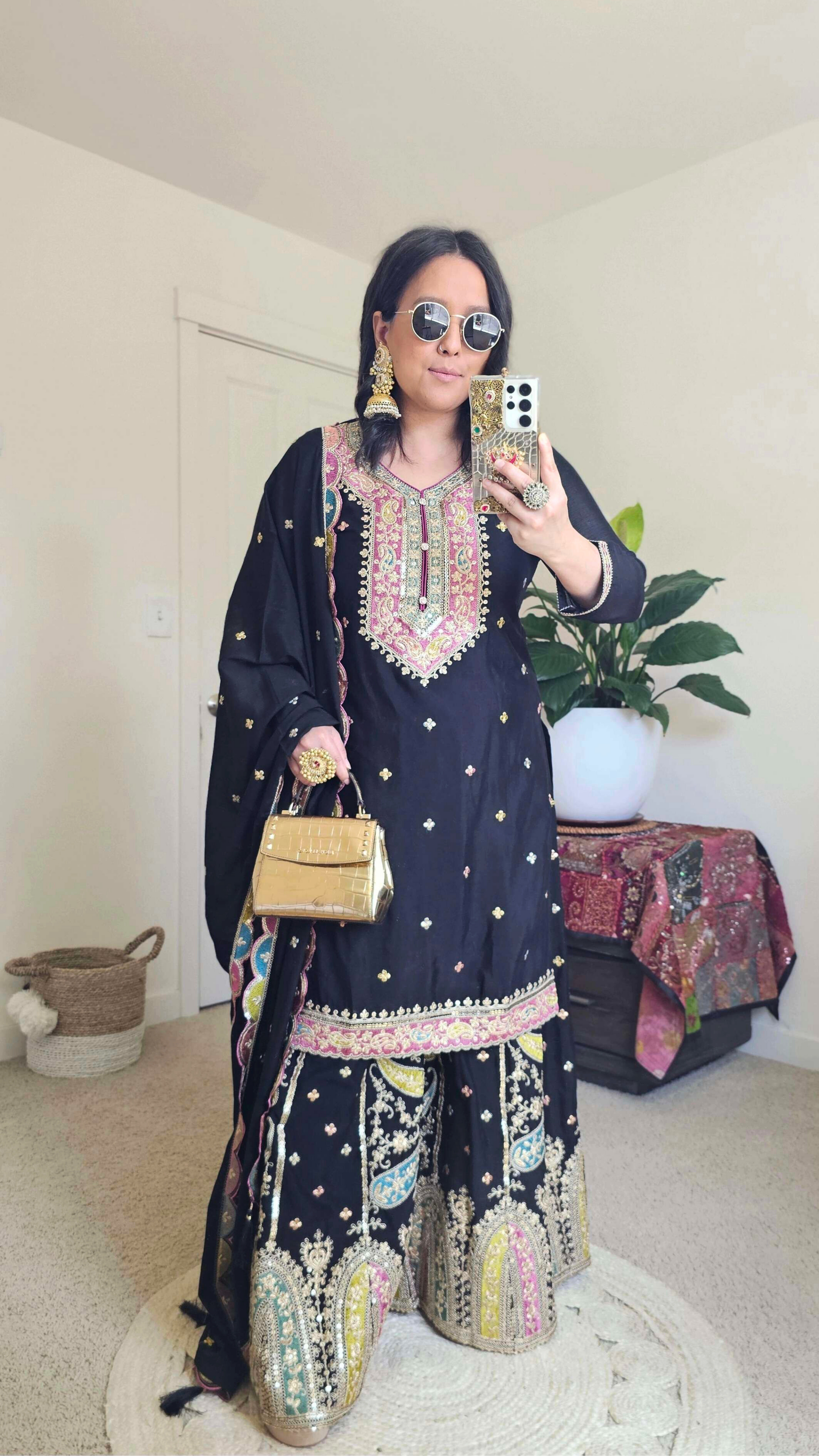 MAIYA SHARARA BLACK