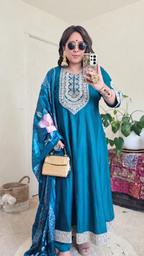 PARVATI ANARKALI TEAL