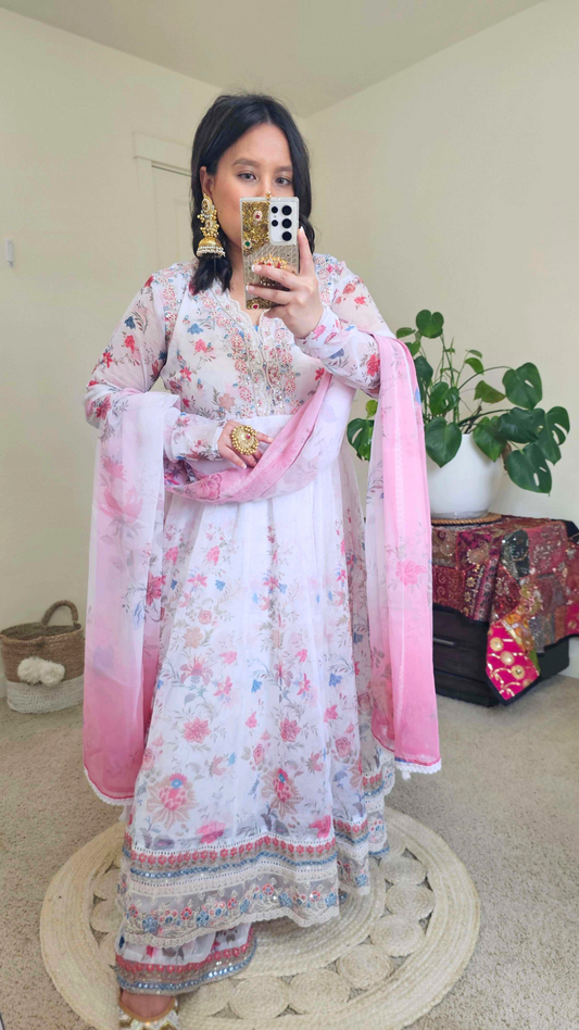 SANAM ANARKALI WHITE