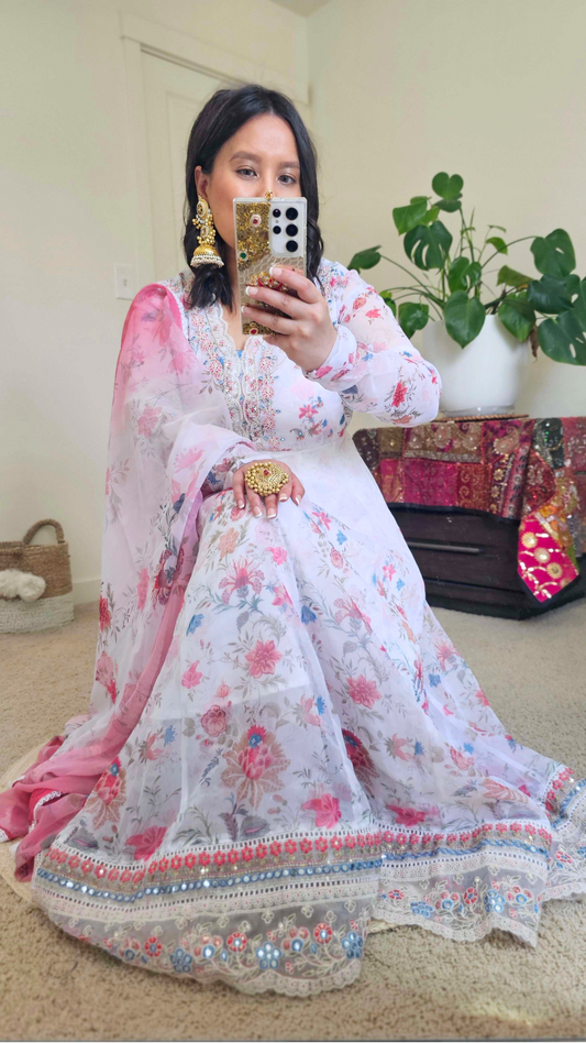 SANAM ANARKALI WHITE