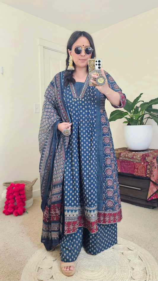 BISHNU ANARKALI BLUE